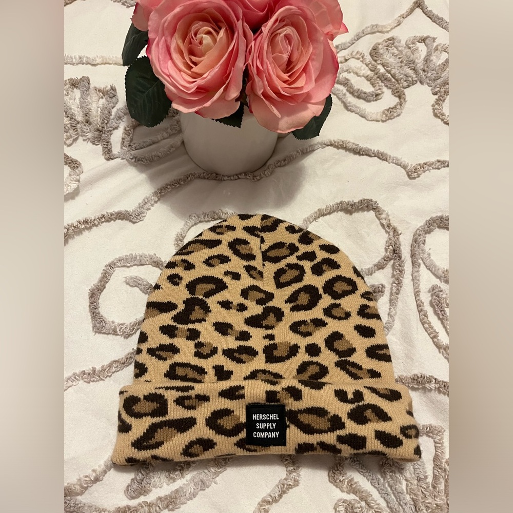 Hershel Supply Abbott Beanie Hat Touque Leopard Print Winter NEW Animal Print
